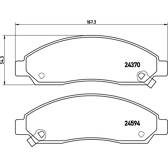 Bremsbeläge vorne BREMBO - P 34 005