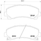 Bremsbeläge vorne BREMBO - P 34 007