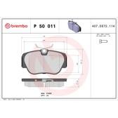 Bremsbeläge vorne BREMBO - P 50 011