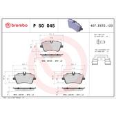 Bremsbeläge vorne BREMBO - P 50 045