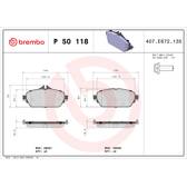 Bremsbeläge vorne BREMBO - P 50 118