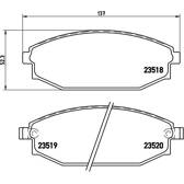 Bremsbeläge vorne BREMBO - P 54 027