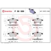 Bremsbeläge vorne BREMBO - P 59 089