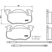 Bremsbeläge vorne BREMBO - P 61 044