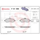 Bremsbeläge vorne BREMBO - P 61 096