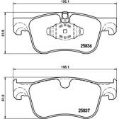 Bremsbeläge vorne BREMBO - P 61 116