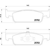 Bremsbeläge vorne BREMBO - P 68 059