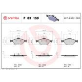 Bremsbeläge vorne BREMBO - P 83 159