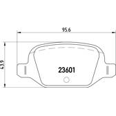 Bremsbelagsatz hinten BREMBO - P 23 064