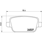Bremsbelagsatz hinten BREMBO - P 24 075