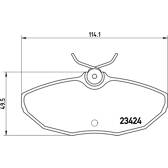Bremsbelagsatz hinten BREMBO - P 36 013