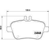 Bremsbelagsatz hinten BREMBO - P 50 091