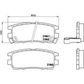 Bremsbelagsatz hinten BREMBO - P 54 018