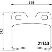 Bremsbelagsatz hinten BREMBO - P 59 018