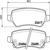 Bremsbelagsatz hinten BREMBO - P 59 038X