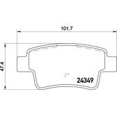 Bremsbelagsatz hinten BREMBO - P 59 057