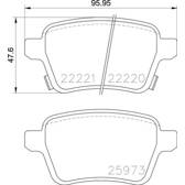 Bremsbelagsatz hinten BREMBO - P 59 086