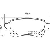 Bremsbelagsatz hinten BREMBO - P 68 064