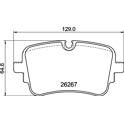 Bremsbelagsatz hinten BREMBO - P 85 190