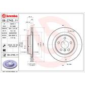 Bremssatz (2 Bremsscheiben) BREMBO - 09.C743.11