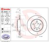 Bremssatz (2 Bremsscheiben) BREMBO - 09.D422.11