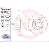Bremssatz (2 Bremsscheiben) BREMBO - 08.3136.14