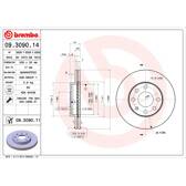 Bremssatz (2 Bremsscheiben) BREMBO - 09.3090.11
