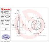 Bremssatz (2 Bremsscheiben) BREMBO - 09.5870.34