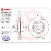 Bremssatz (2 Bremsscheiben) BREMBO - 09.A532.21