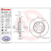 Bremssatz (2 Bremsscheiben) BREMBO - 09.A727.14