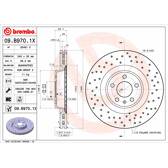 Bremsscheibe vorne BREMBO - 09.B970.1X