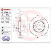 Bremssatz (2 Bremsscheiben) BREMBO - 09.C744.11