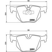 Bromsbelägg bak BREMBO - P 06 039