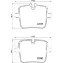Bromsbelägg bak BREMBO - P 06 109