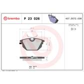 Bromsbelägg bak BREMBO - P 23 026