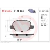 Bromsbelägg bak BREMBO - P 23 065
