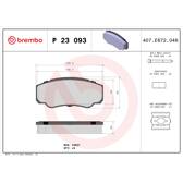 Bromsbelägg bak BREMBO - P 23 093