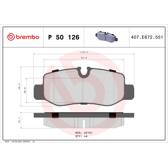 Bromsbelägg bak BREMBO - P 50 126
