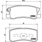 Bromsbelägg bak BREMBO - P 54 031