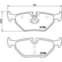 Bromsbelägg bak BREMBO - P 71 006