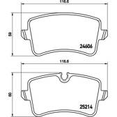 Bromsbelägg bak BREMBO - P 85 119