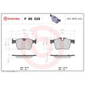 Bromsbelägg bak BREMBO - P 86 029