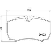 Bromsbelägg bak BREMBO - P A6 023