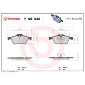 Bromsbelägg fram BREMBO - P 06 030