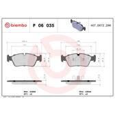 Bromsbelägg fram BREMBO - P 06 035