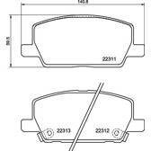 Bromsbelägg fram BREMBO - P 07 012