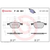 Bromsbelägg fram BREMBO - P 24 061