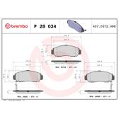 Bromsbelägg fram BREMBO - P 28 034