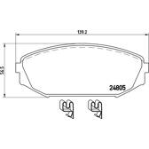 Bromsbelägg fram BREMBO - P 28 049