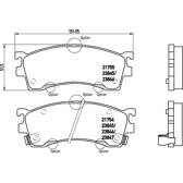 Bromsbelägg fram BREMBO - P 49 023